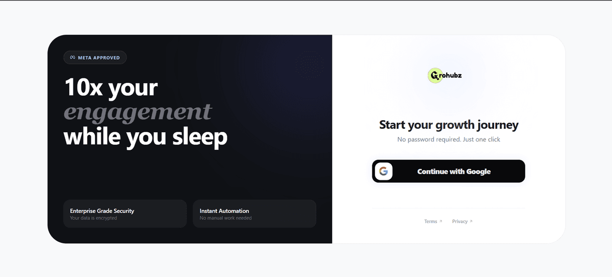 Google sign-in popup - dummy placeholder