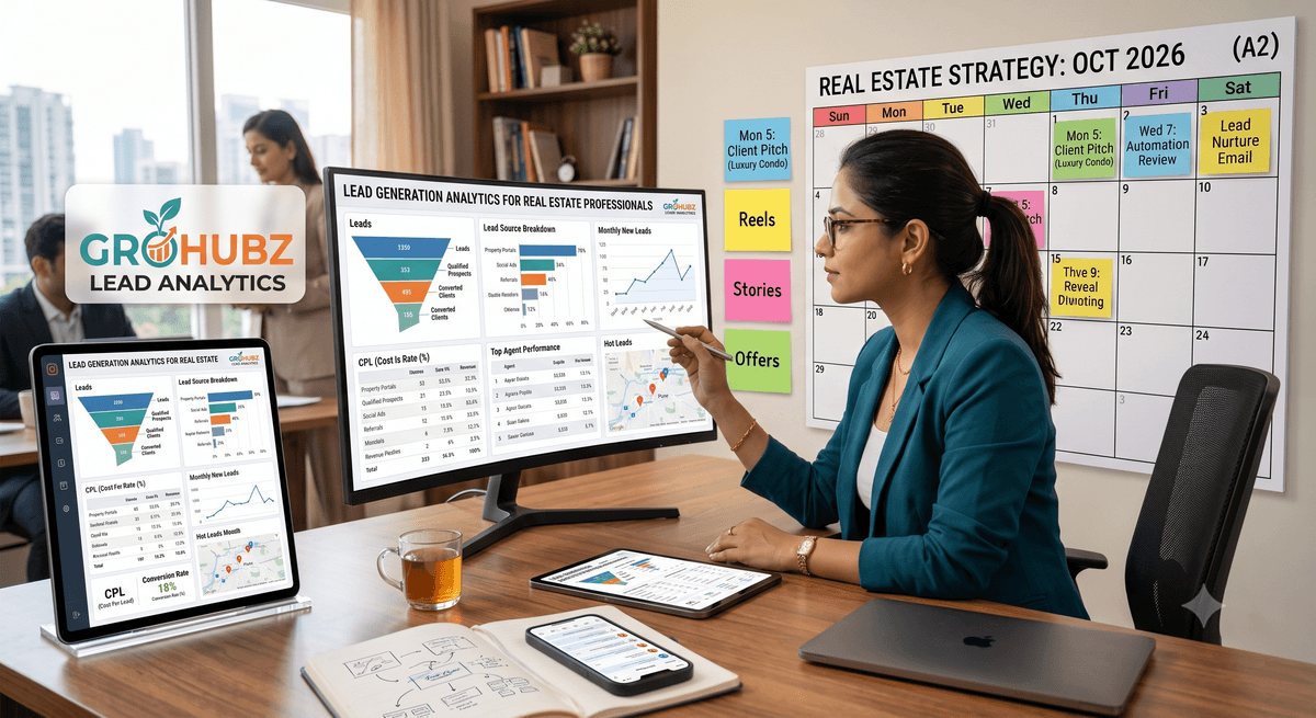 Lead generation analytics for real estate professionals