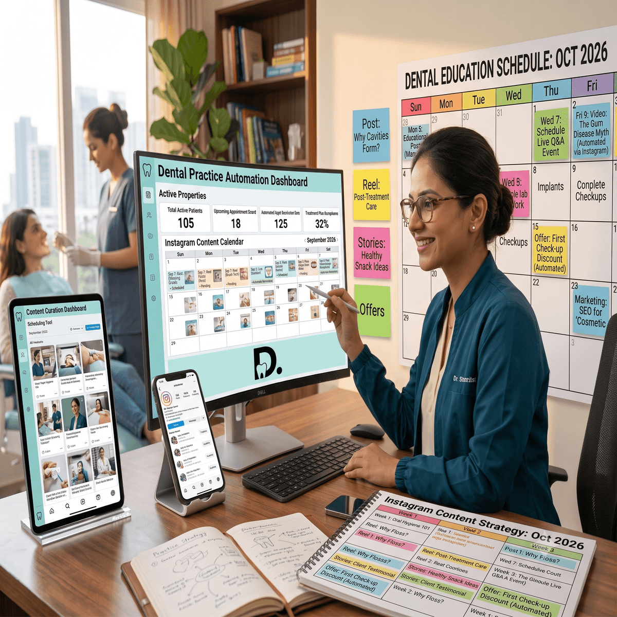 Patient appointment automation dashboard for dental practices